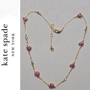 Kate Spade Pink and Gold Heart Necklace